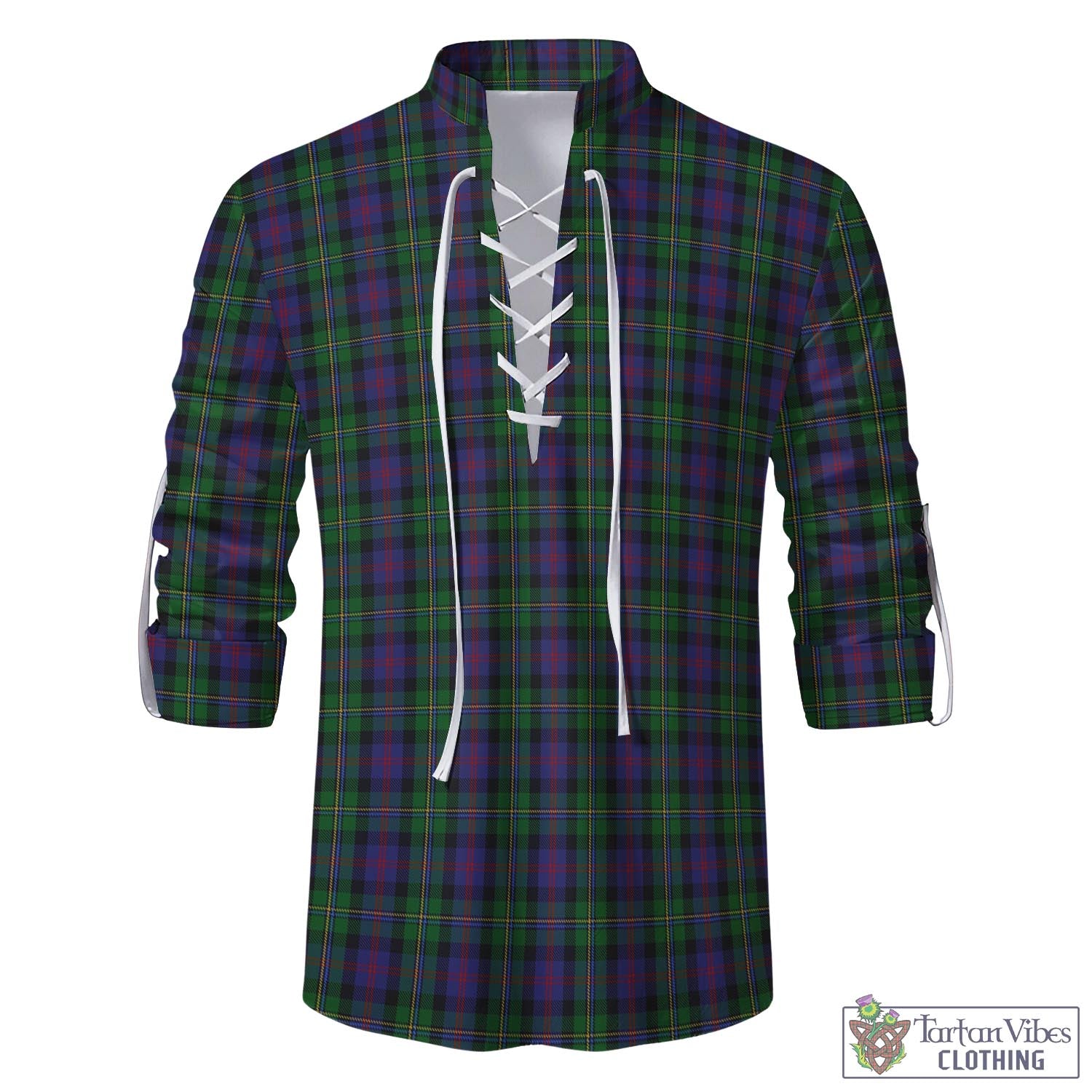 Tartan Vibes Clothing MacCallum Tartan Men's Scottish Traditional Jacobite Ghillie Kilt Shirt