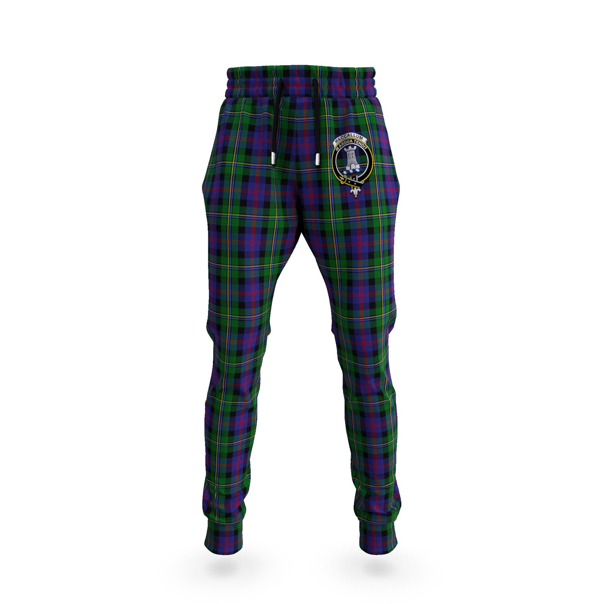 MacCallum Tartan Joggers Pants with Family Crest - Tartanvibesclothing