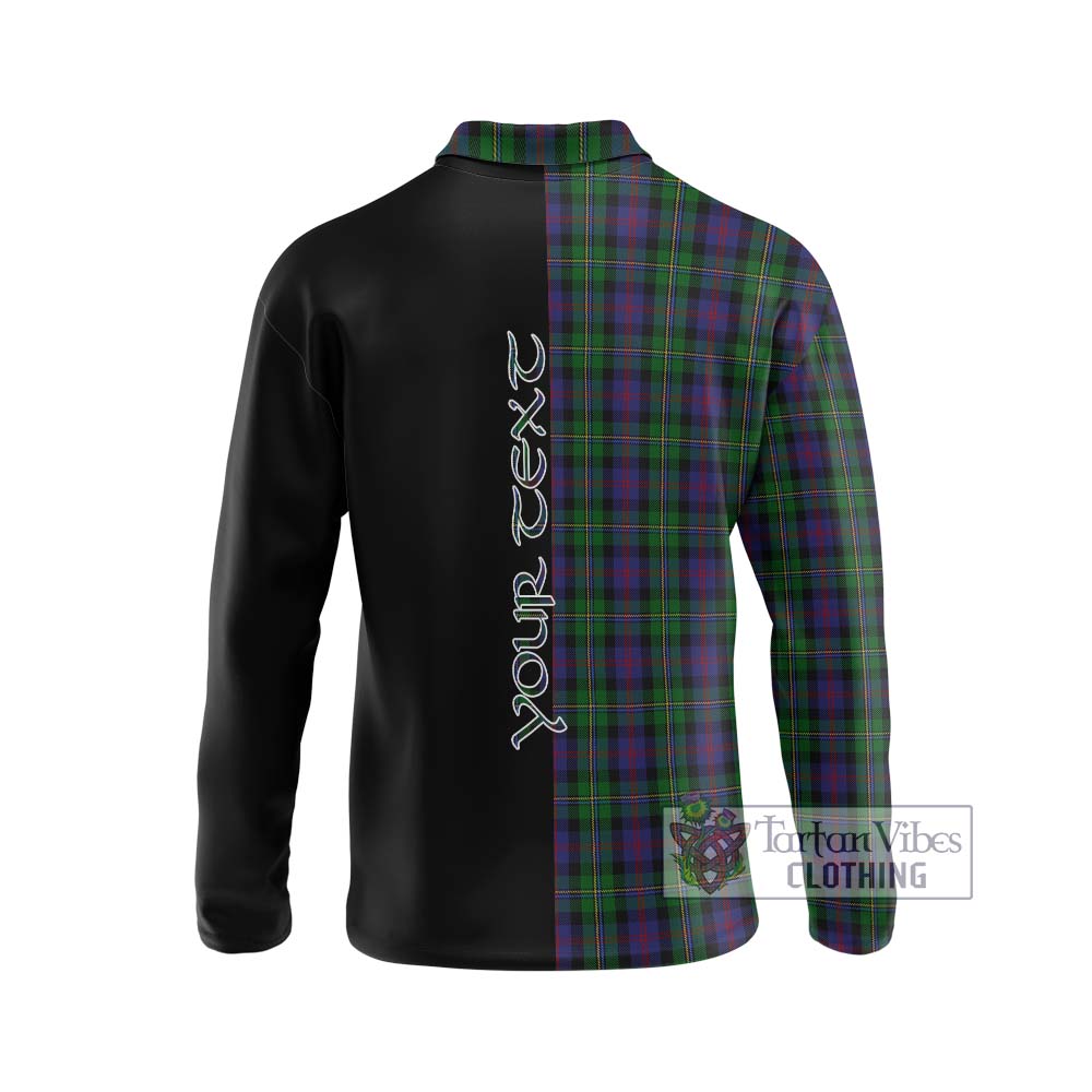 MacCallum (McCallum) Tartan Long Sleeve Polo Shirt with Family Crest and Half Of Me Style - Tartanvibesclothing Shop