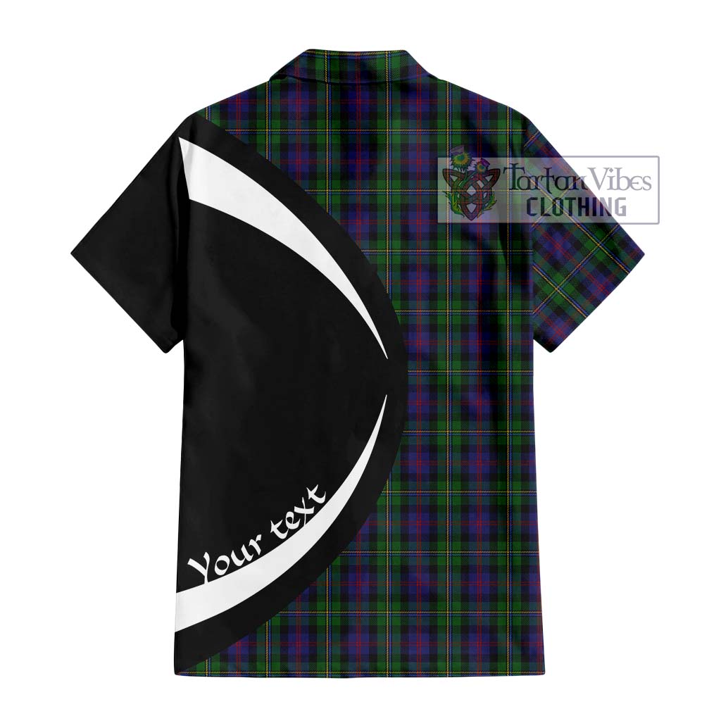 MacCallum (McCallum) Tartan Short Sleeve Button Up with Family Crest Circle Style - Tartan Vibes Clothing