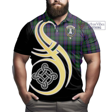 MacCallum (McCallum) Tartan Polo Shirt with Family Crest and Celtic Symbol Style