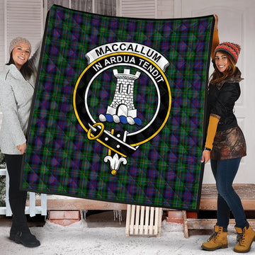 MacCallum Tartan Quilt with Family Crest