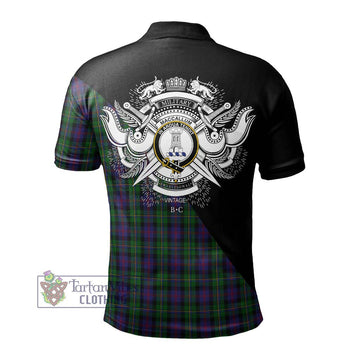 MacCallum (McCallum) Tartan Polo Shirt with Family Crest and Military Logo Style - Tartan Vibes Clothing