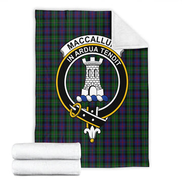 MacCallum Tartan Blanket with Family Crest