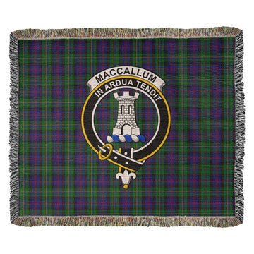 MacCallum Tartan Woven Blanket with Family Crest