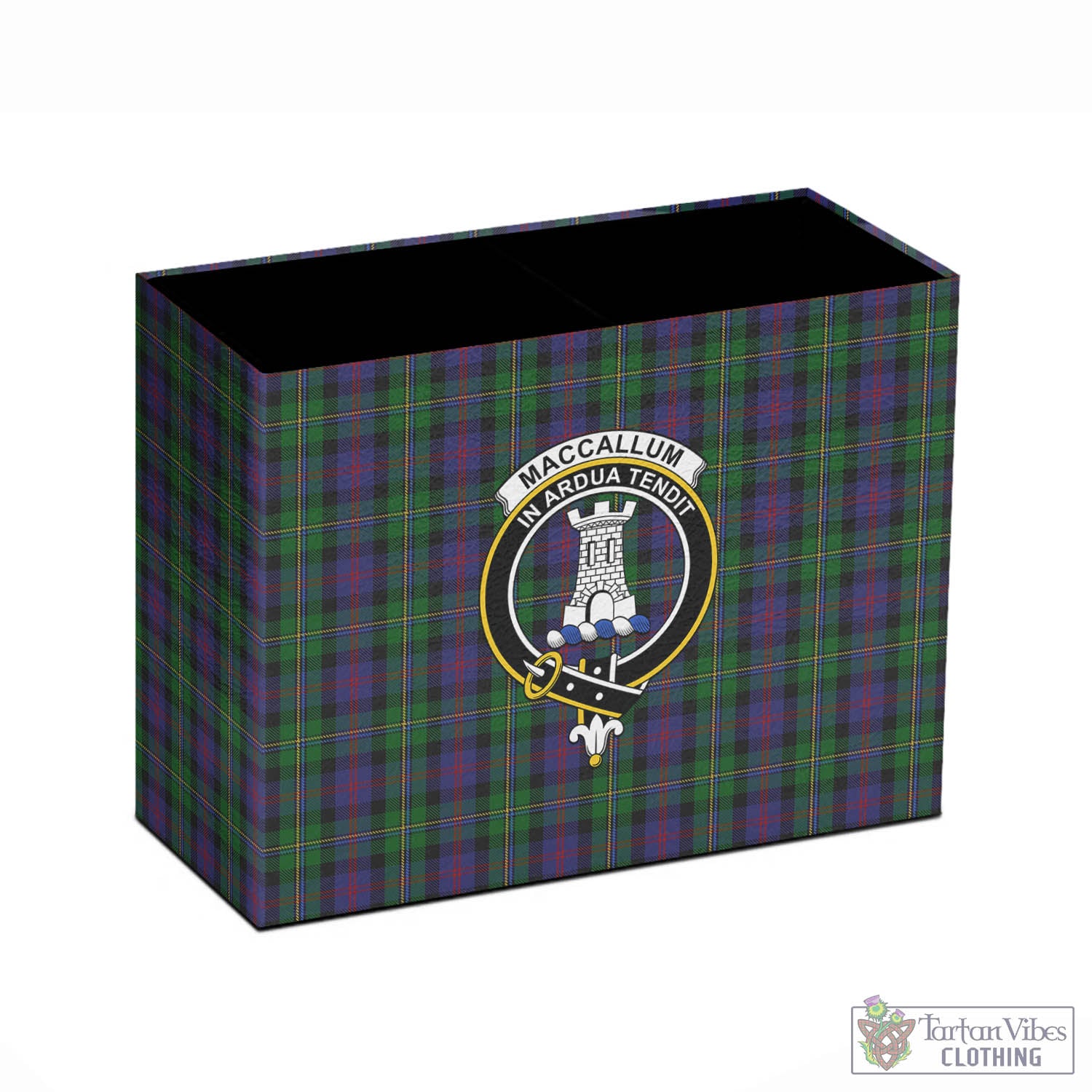 Tartan Vibes Clothing MacCallum Tartan Pen Holder with Family Crest