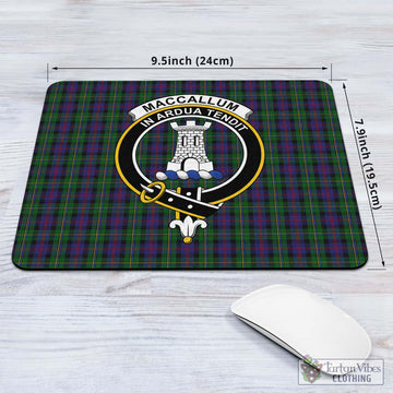 Tartan Vibes Clothing MacCallum Tartan Mouse Pad with Family Crest