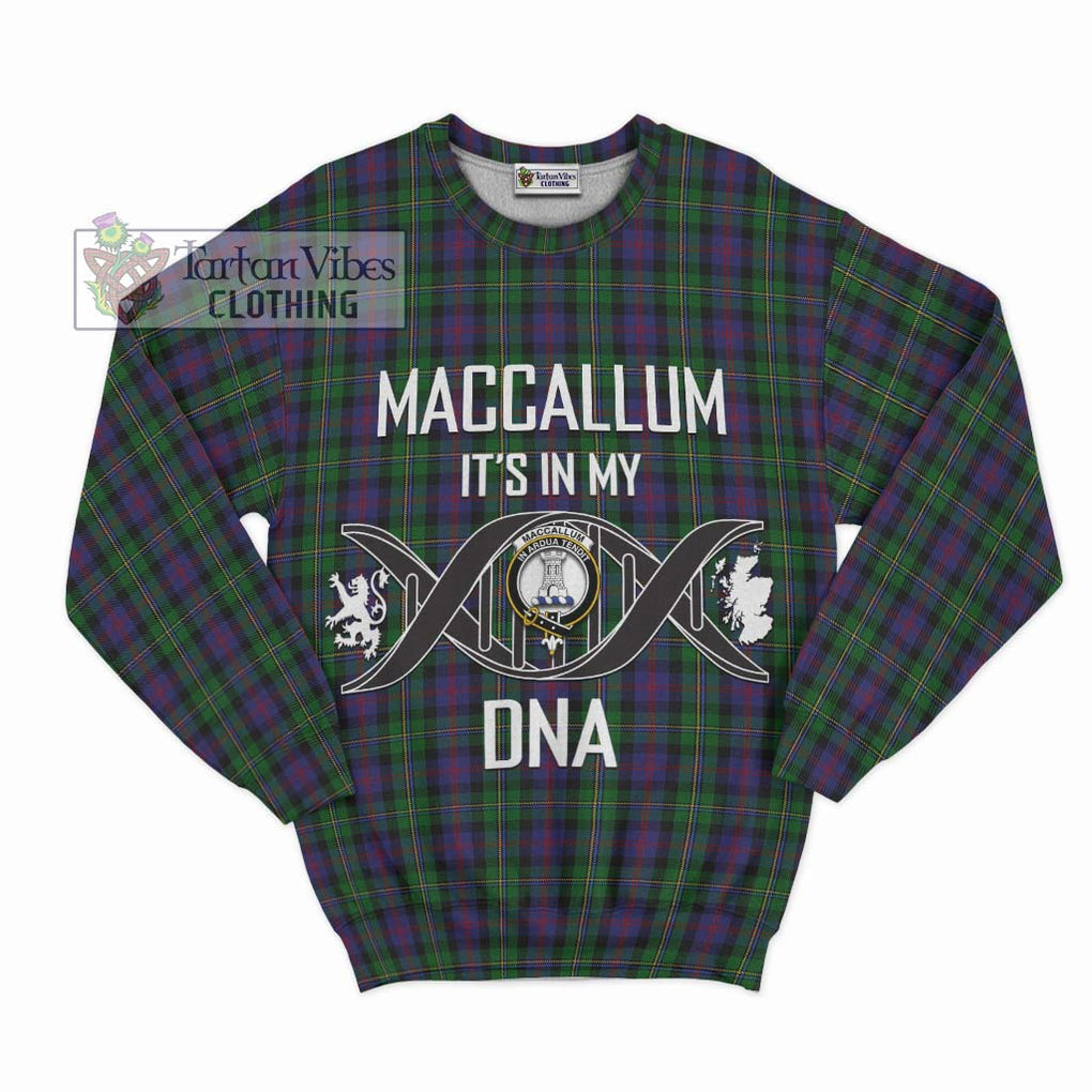 MacCallum (McCallum) Tartan Sweatshirt with Family Crest DNA In Me Style - Tartanvibesclothing Shop