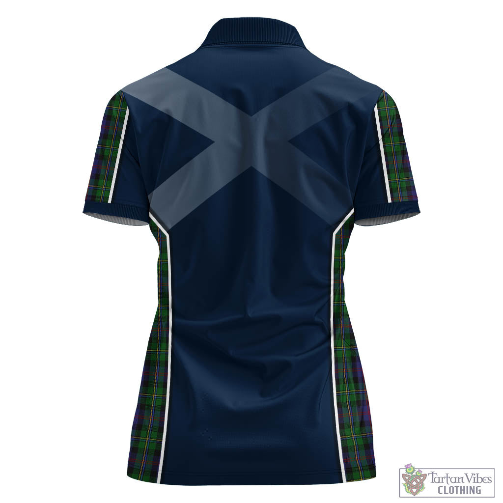 Tartan Vibes Clothing MacCallum Tartan Women's Polo Shirt with Family Crest and Scottish Thistle Vibes Sport Style