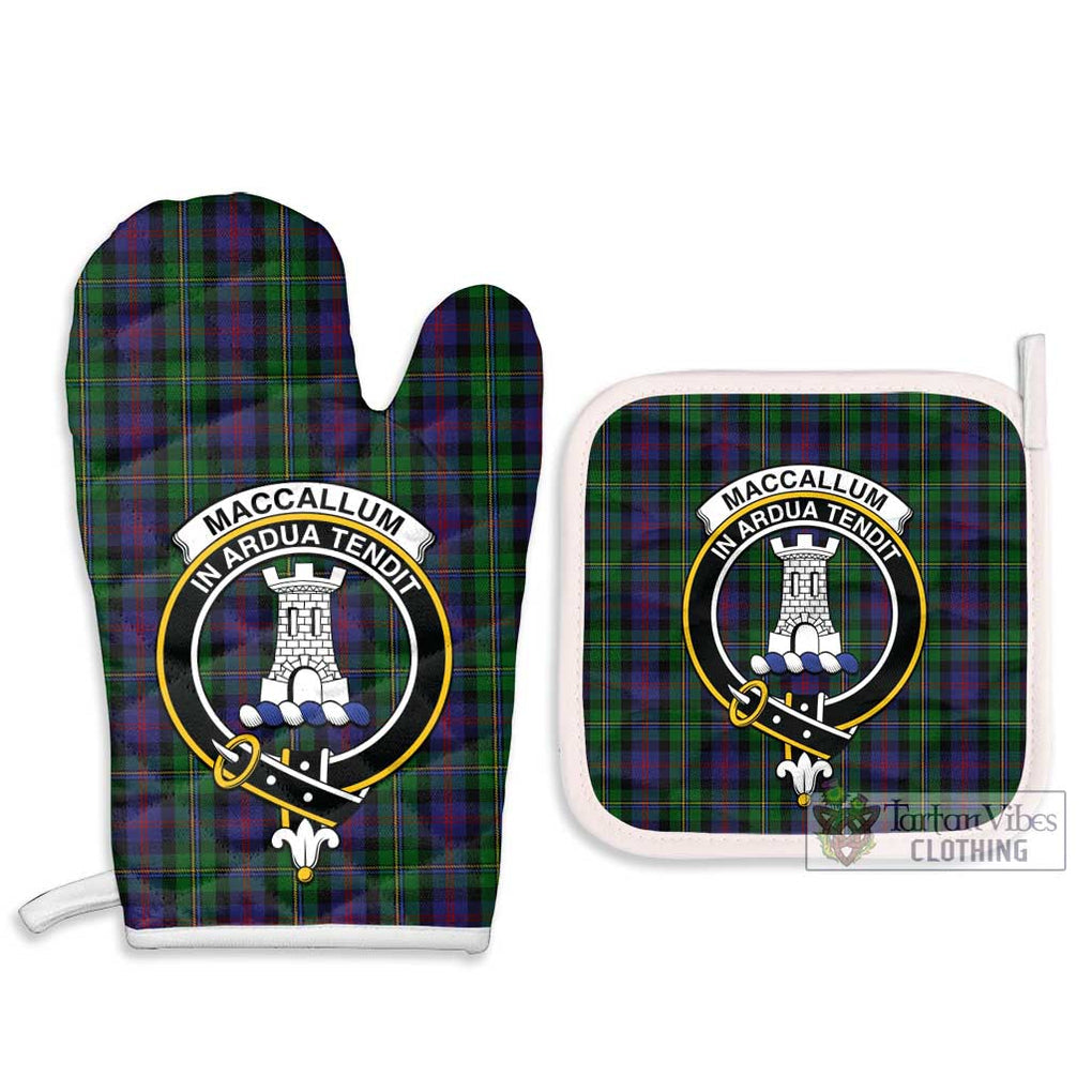 MacCallum (McCallum) Tartan Combo Oven Mitt & Pot-Holder with Family Crest Combo 1 Oven Mitt & 2 Pot-Holder White - Tartan Vibes Clothing