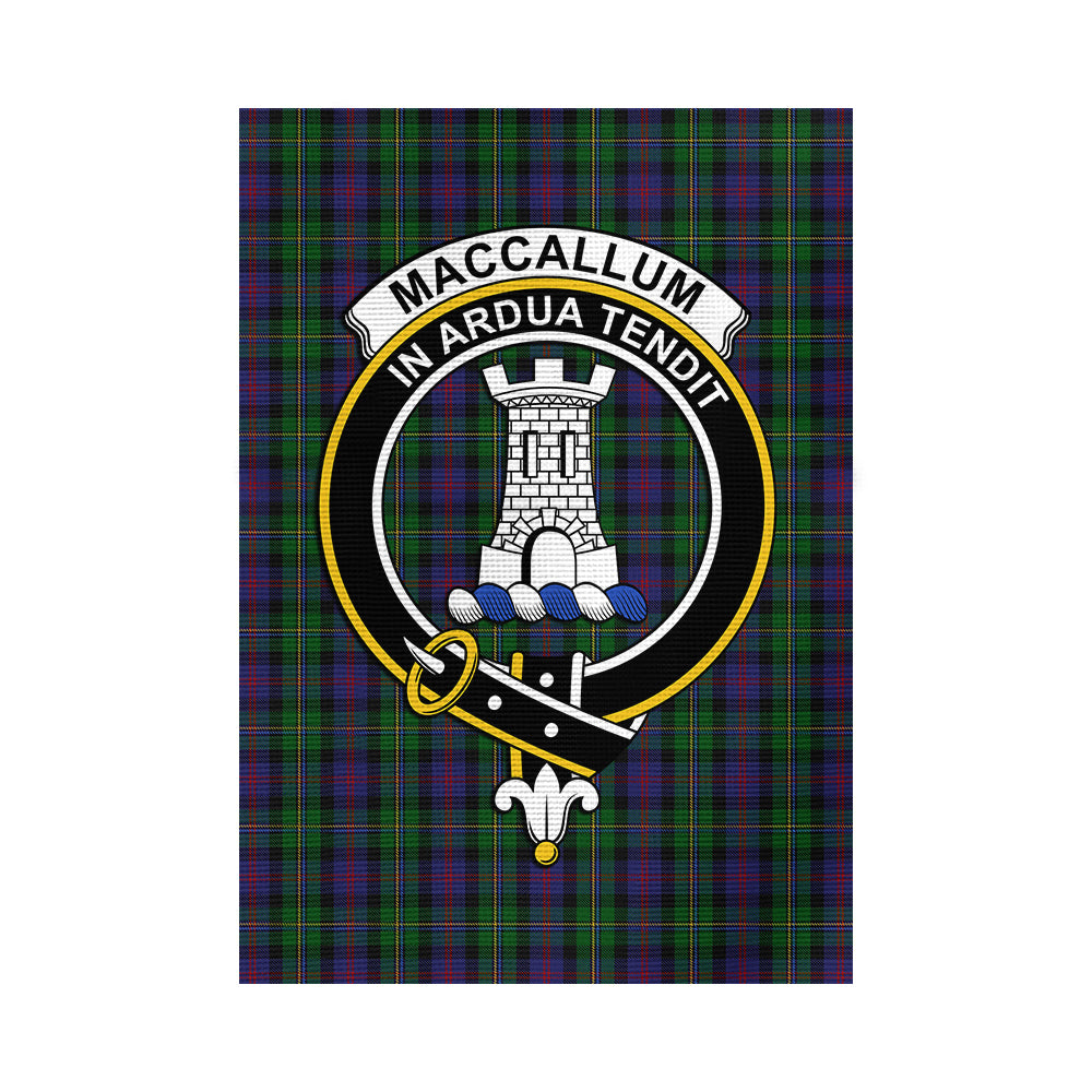 maccallum-tartan-flag-with-family-crest