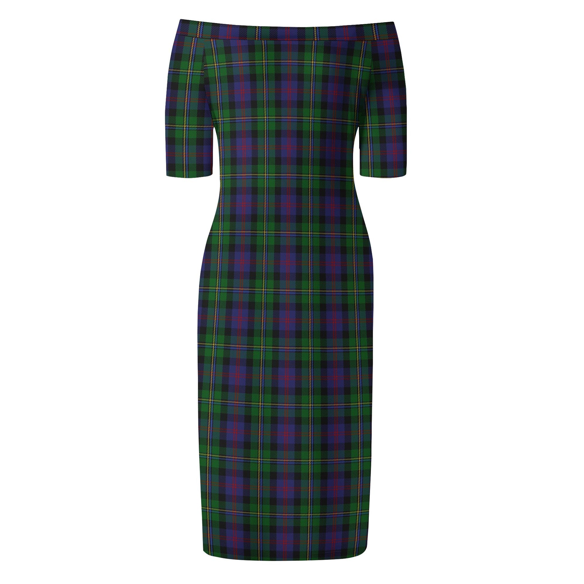 MacCallum Tartan Off Shoulder Lady Dress - Tartanvibesclothing