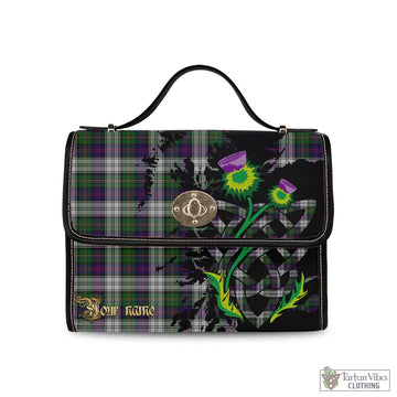 MacCallum Dress Tartan Waterproof Canvas Bag with Scotland Map and Thistle Celtic Accents