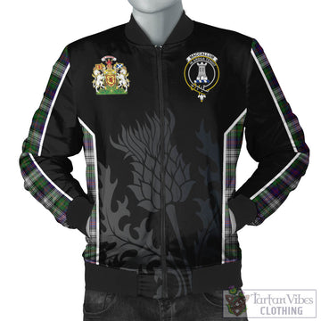 MacCallum Dress Tartan Bomber Jacket with Family Crest and Scottish Thistle Vibes Sport Style