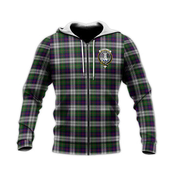 MacCallum Dress Tartan Knitted Hoodie with Family Crest