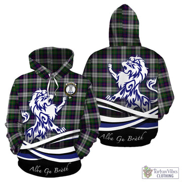 MacCallum Dress Tartan Hoodie with Alba Gu Brath Regal Lion Emblem