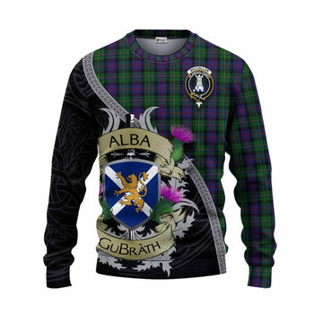 Tartan Vibes Clothing MacCallum (McCallum) Tartan Family Crest Knitted Sweater Lion Rampant Royal Thistle Shield Celtic Inspired
