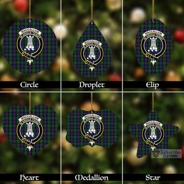 MacCallum (McCallum) Tartan Christmas Aluminium Ornament with Family Crest