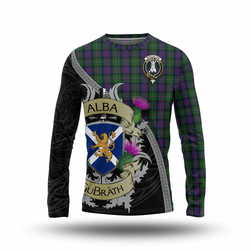 Tartan Vibes Clothing MacCallum (McCallum) Tartan Family Crest Long Sleeve T-Shirt Lion Rampant Royal Thistle Shield Celtic Inspired