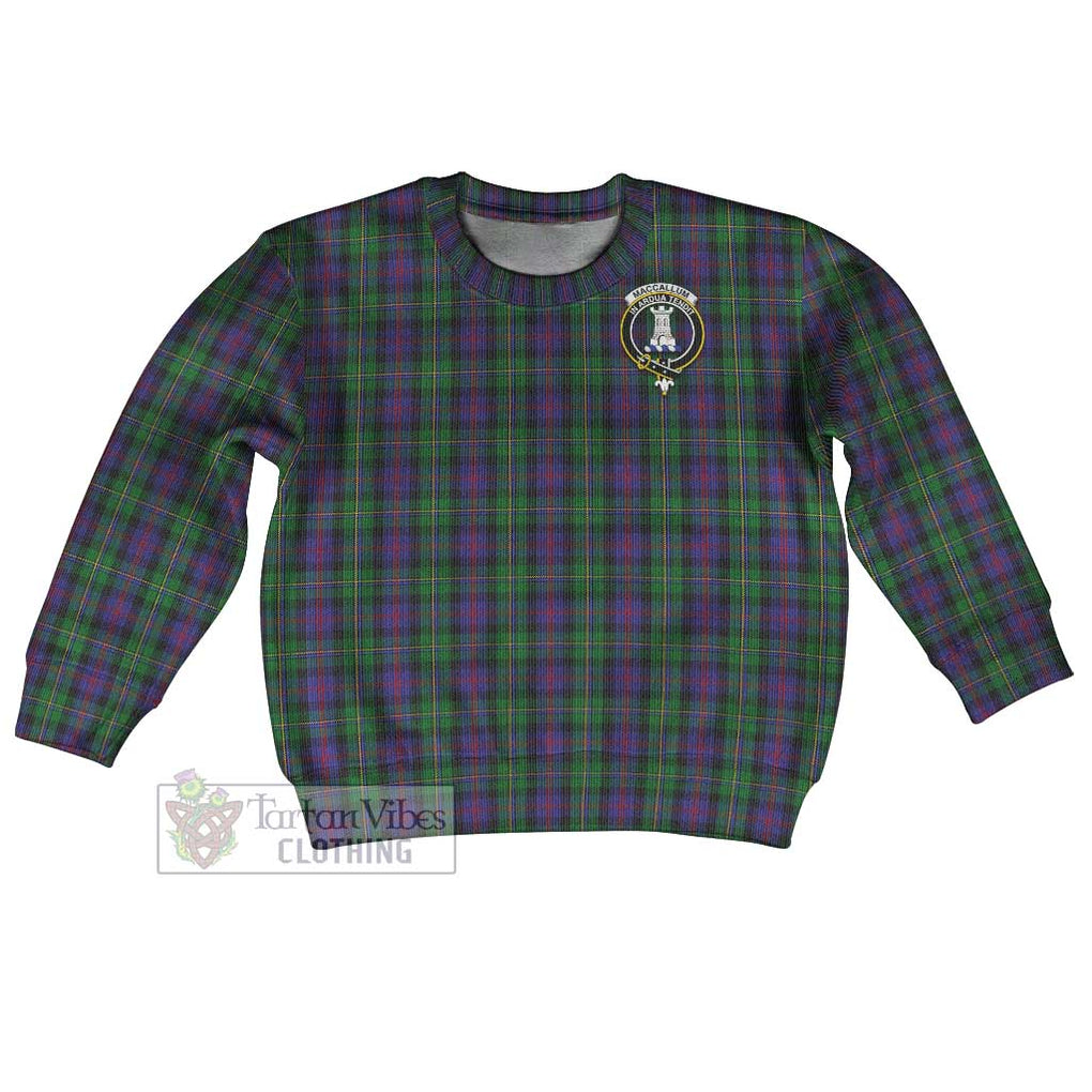 Tartan Vibes Clothing MacCallum (McCallum) Tartan Kid Ugly Sweater with Family Crest