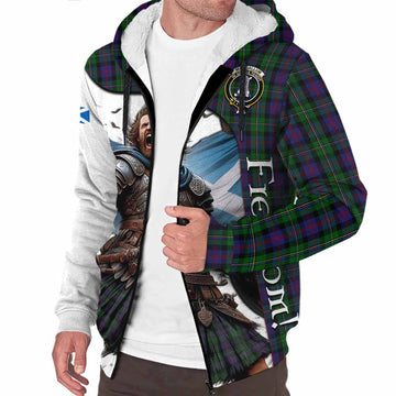 Tartan Vibes Clothing MacCallum (McCallum) Crest Tartan Sherpa Hoodie Inspired by the Freedom of Scottish Warrior