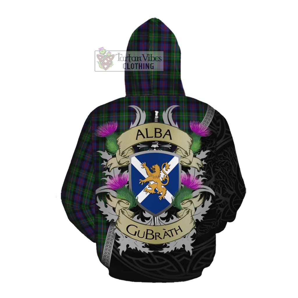 Tartan Vibes Clothing MacCallum (McCallum) Tartan Family Crest Cotton Hoodie Lion Rampant Royal Thistle Shield Celtic Inspired