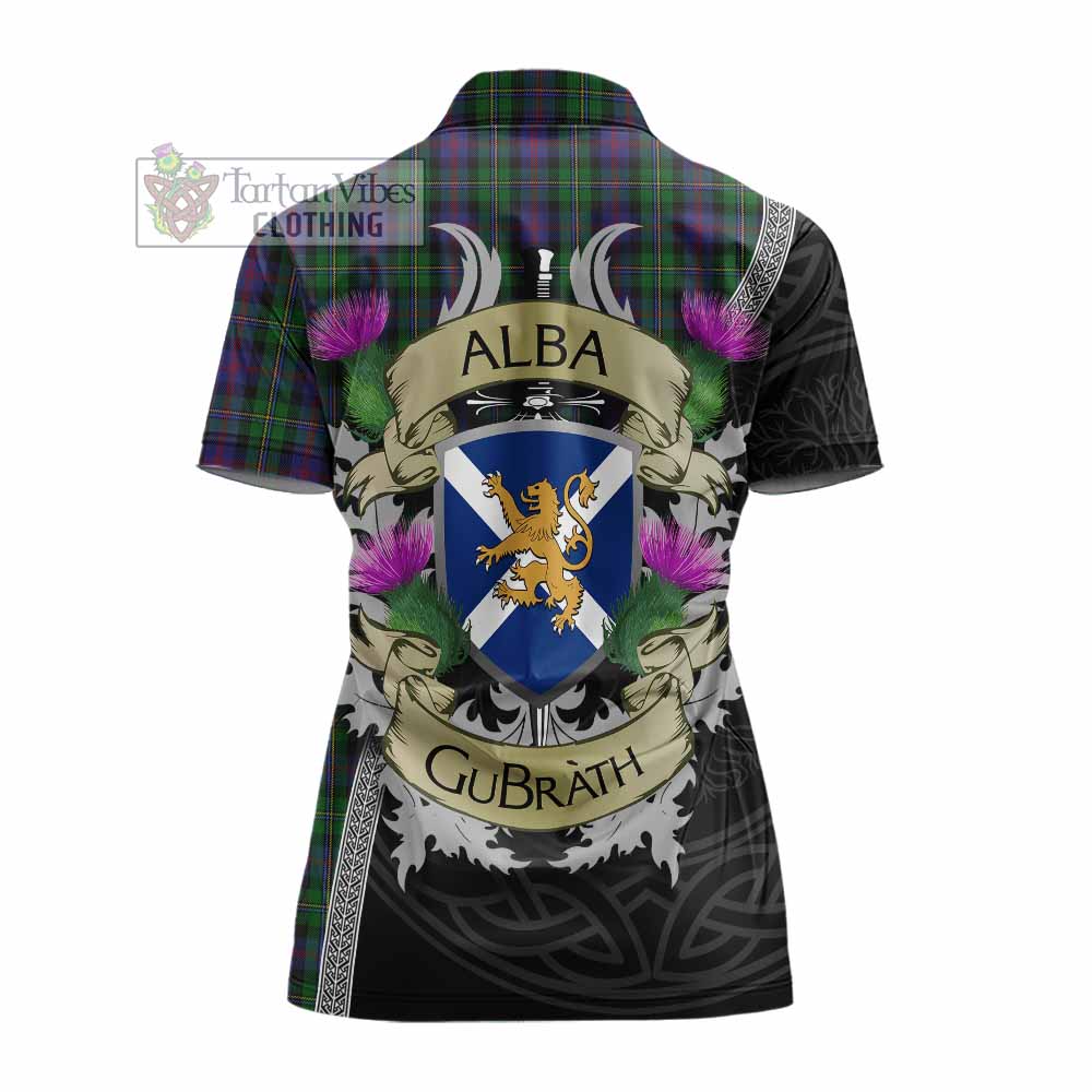 Tartan Vibes Clothing MacCallum (McCallum) Tartan Family Crest Women's Polo Shirt Lion Rampant Royal Thistle Shield Celtic Inspired