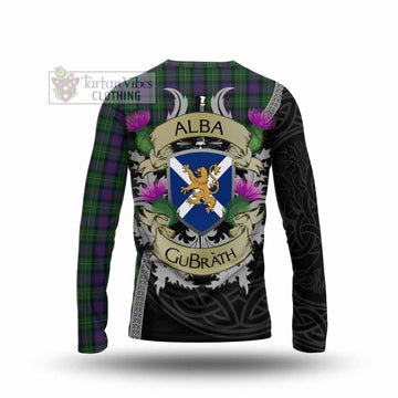 MacCallum (McCallum) Tartan Family Crest Long Sleeve T-Shirt Lion Rampant Royal Thistle Shield Celtic Inspired
