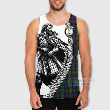Tartan Vibes Clothing MacCallum (McCallum) Tartan Clan Crest Men's Tank Top with Highlander Warrior Celtic Style