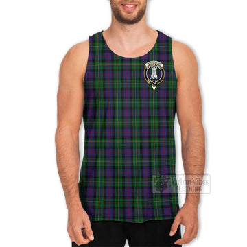 Tartan Vibes Clothing MacCallum (McCallum) Tartan Men's Tank Top with Family Crest Celtic Skull Style