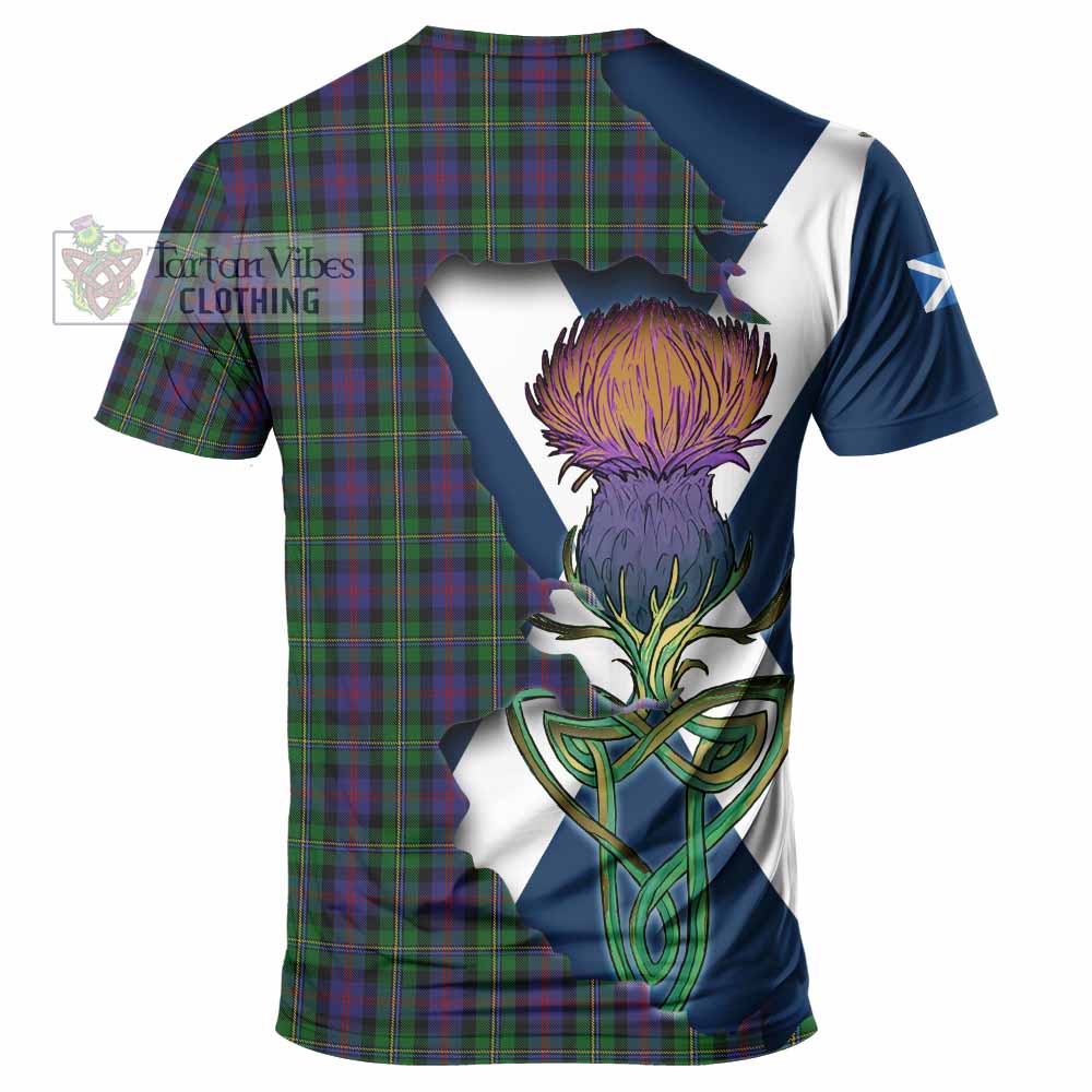 Tartan Vibes Clothing MacCallum (McCallum) Tartan Family Crest T-Shirt Scottish Thistle Celtic Inspired