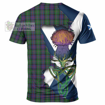 Tartan Vibes Clothing MacCallum (McCallum) Tartan Family Crest T-Shirt Scottish Thistle Celtic Inspired