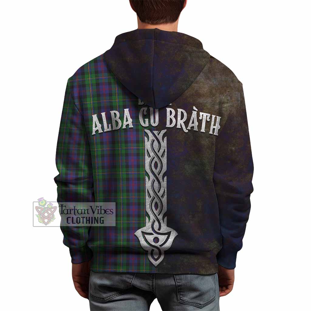 Tartan Vibes Clothing MacCallum (McCallum) Tartan Family Crest Hoodie Alba Gu Brath Be Brave Lion Ancient Style