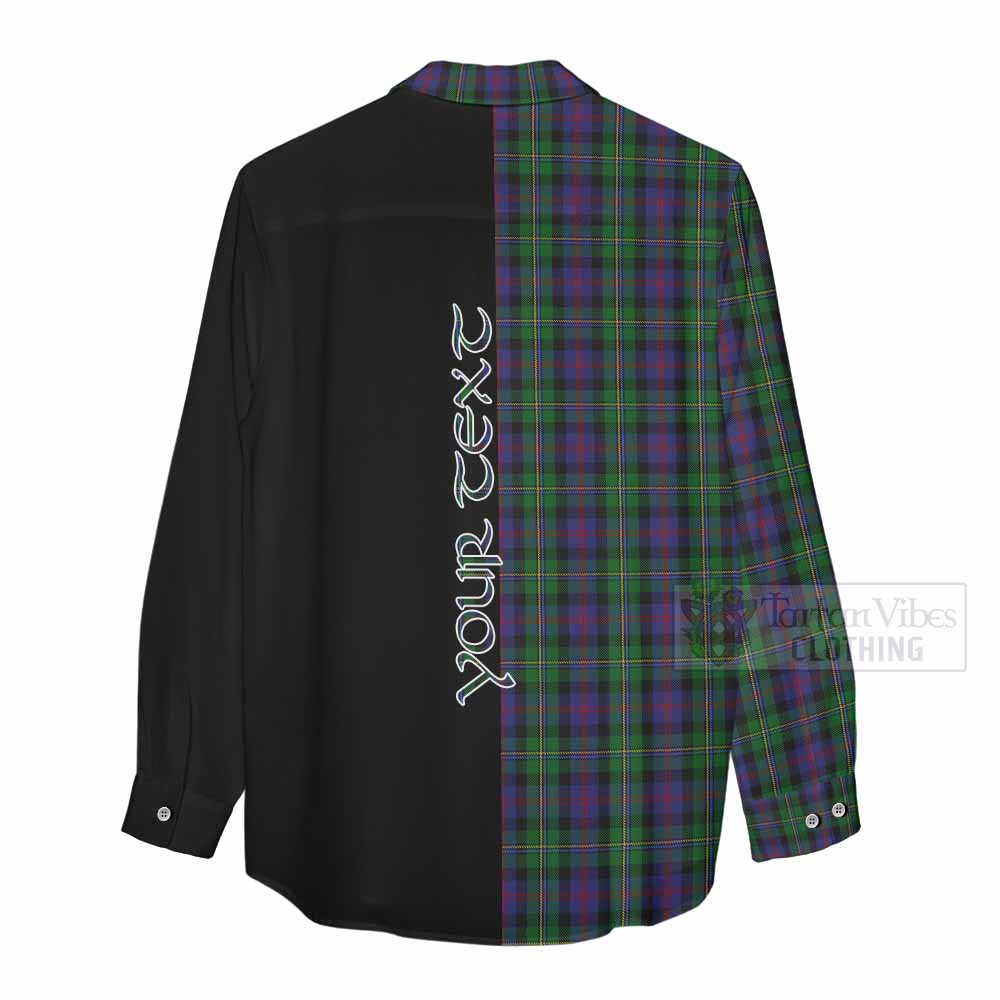 Tartan Vibes Clothing MacCallum (McCallum) Tartan Women's Casual Shirt with Family Crest and Half Of Me Style