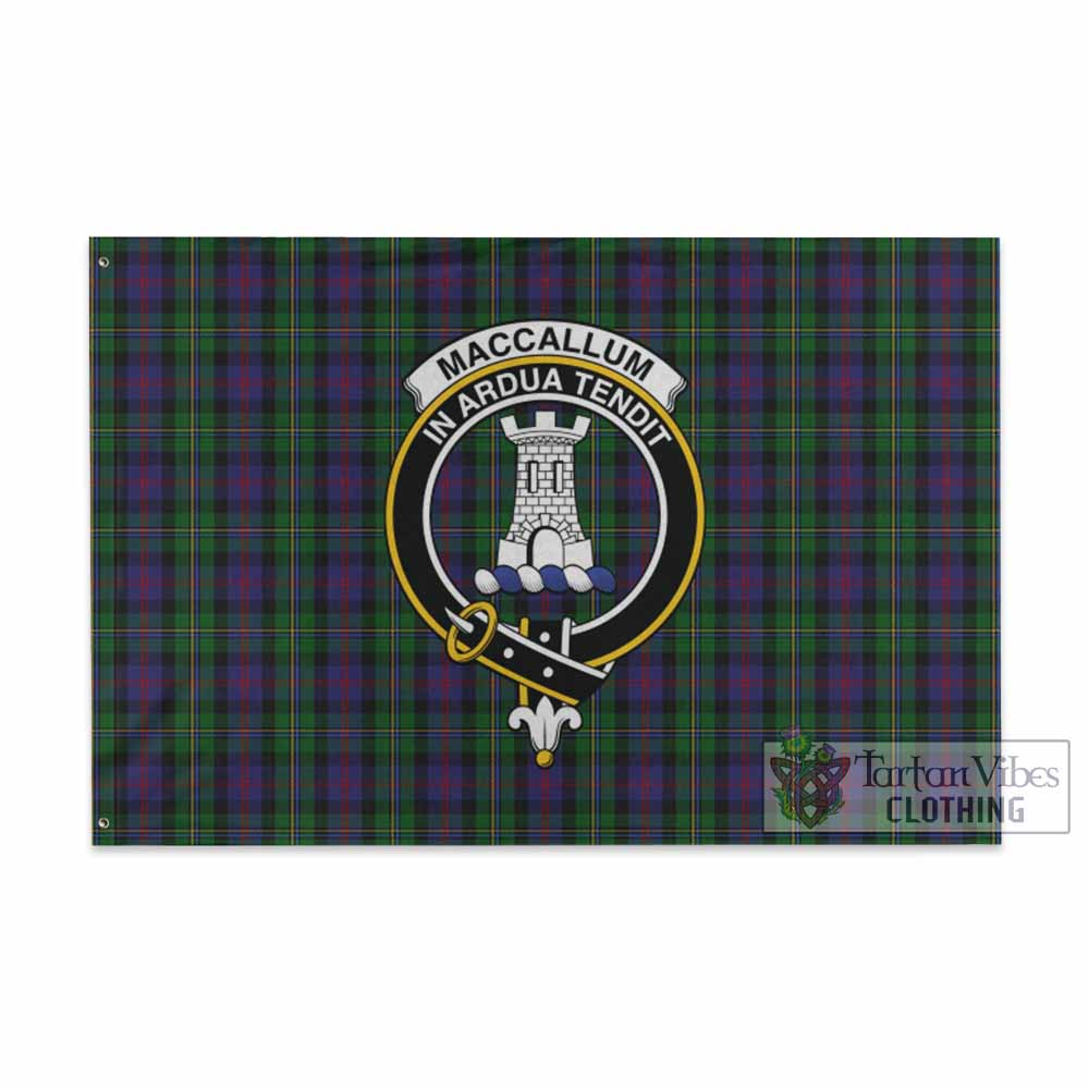 Tartan Vibes Clothing MacCallum (McCallum) Tartan House Flag with Family Crest