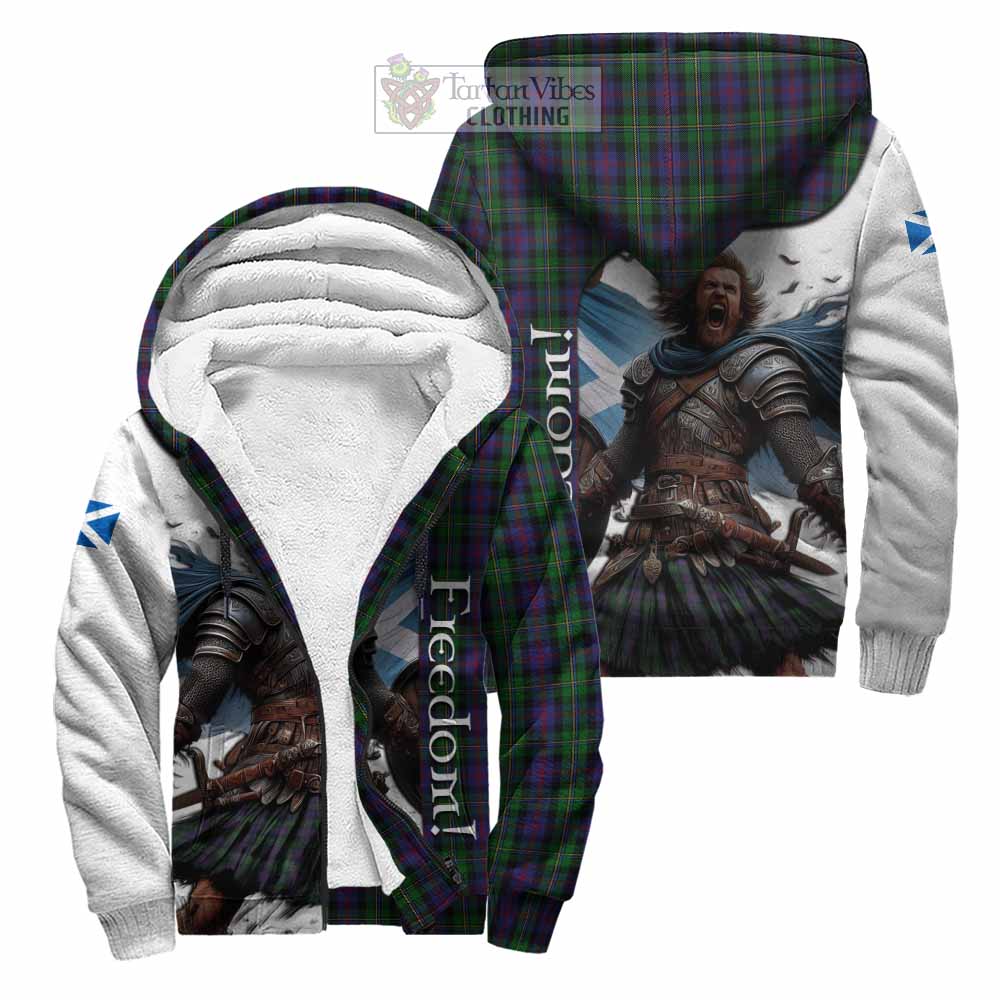 Tartan Vibes Clothing MacCallum (McCallum) Crest Tartan Sherpa Hoodie Inspired by the Freedom of Scottish Warrior