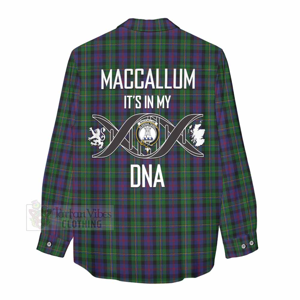 Tartan Vibes Clothing MacCallum (McCallum) Tartan Women's Casual Shirt with Family Crest DNA In Me Style