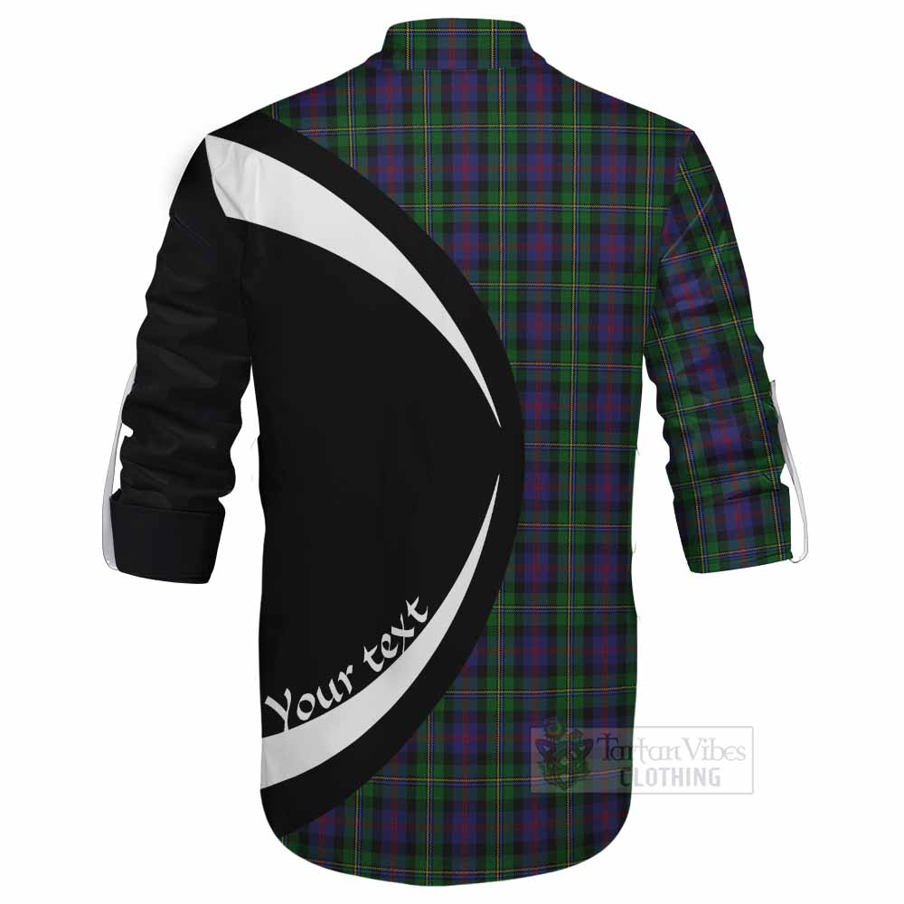 Tartan Vibes Clothing MacCallum (McCallum) Tartan Ghillie Kilt Shirt with Family Crest Circle Style