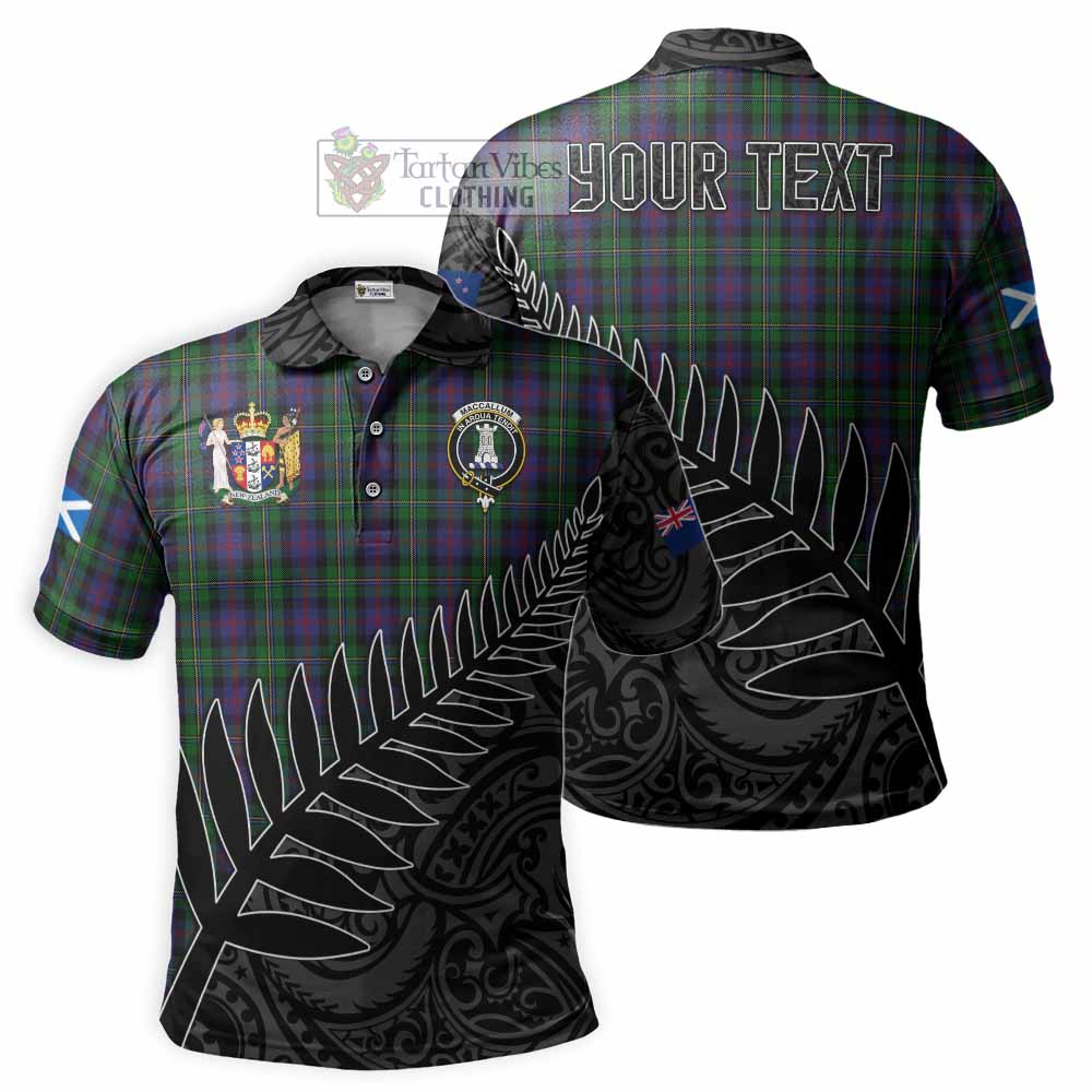 MacCallum (McCallum) Crest Tartan Polo Shirt with New Zealand Silver Fern Half Style