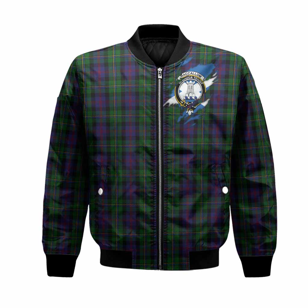 MacCallum (McCallum) Clan Crest In Me Tartan Bomber Jacket Scotland Flag Style