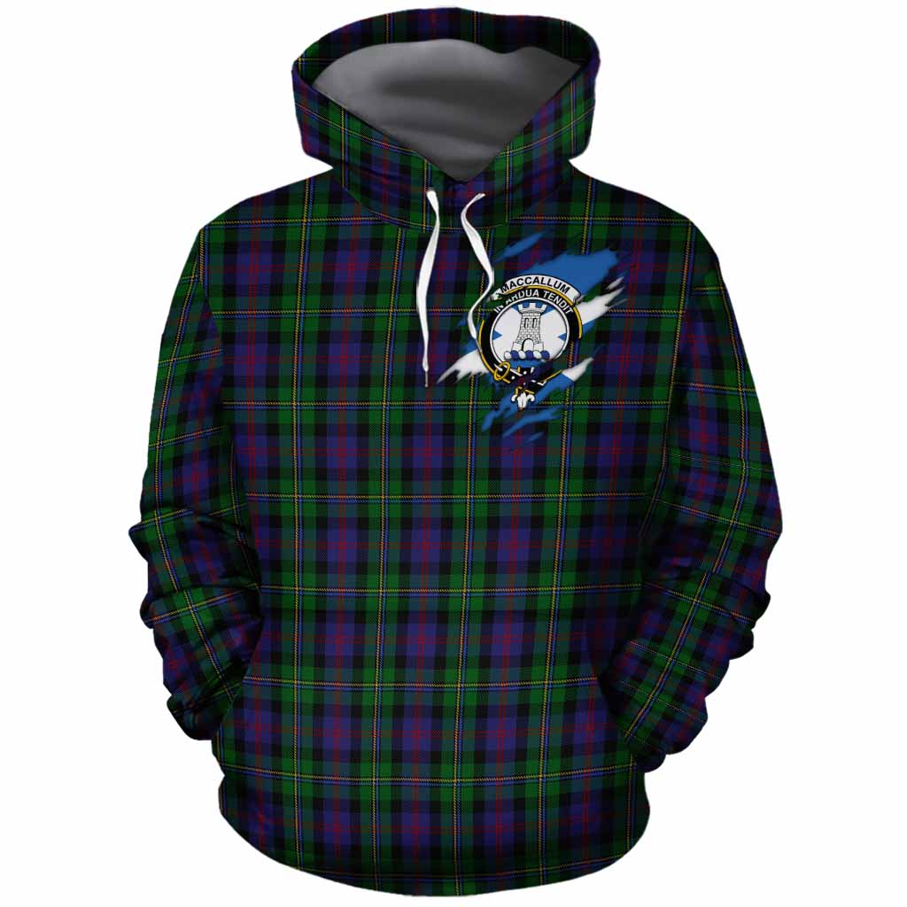 MacCallum (McCallum) Clan Crest In Me Tartan Cotton Hoodie Scotland Flag Style