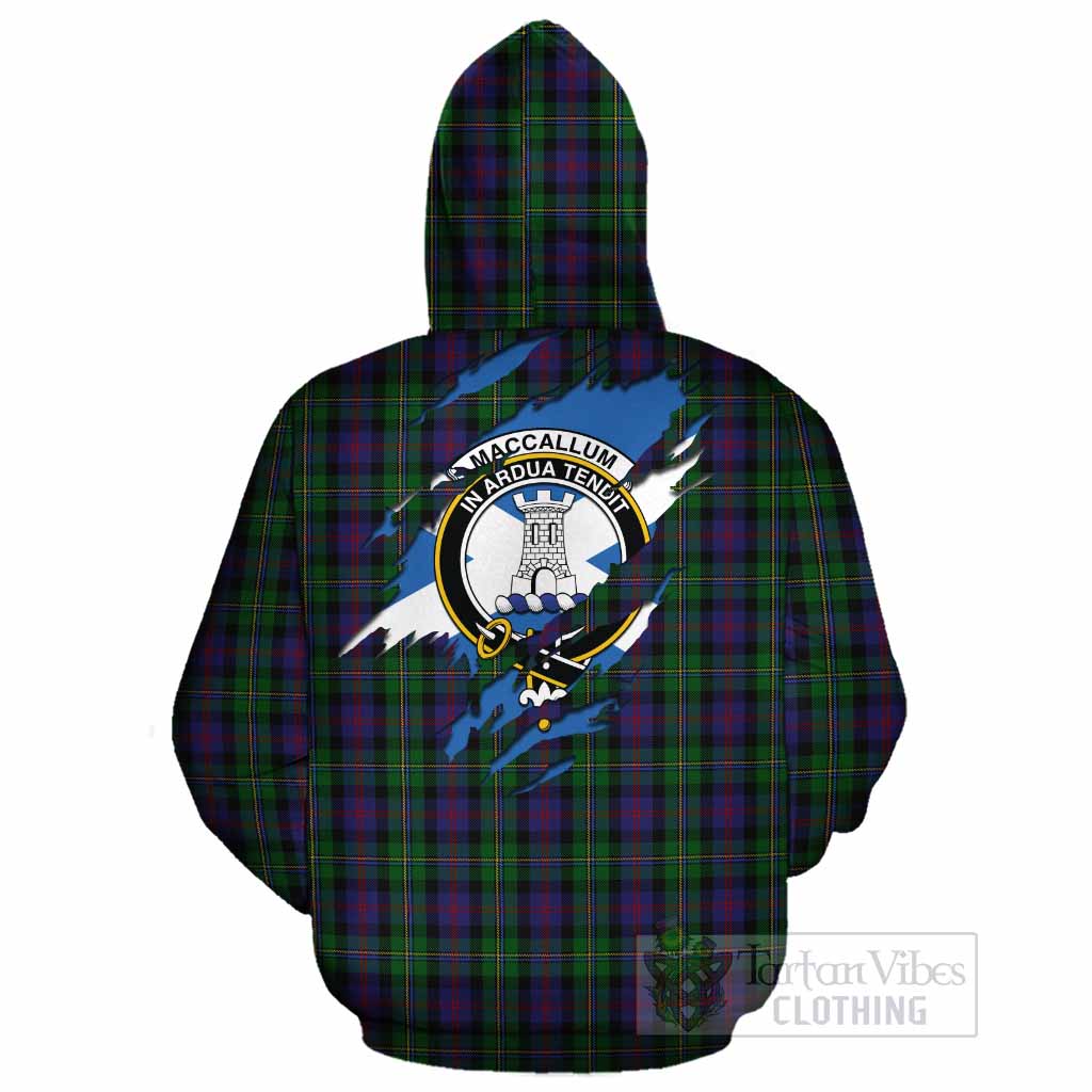 MacCallum (McCallum) Clan Crest In Me Tartan Cotton Hoodie Scotland Flag Style