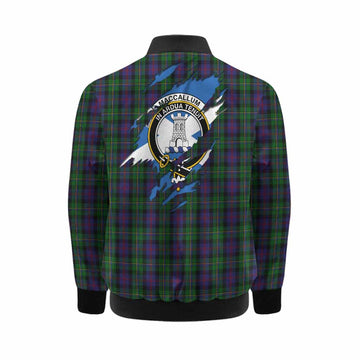 MacCallum (McCallum) Clan Crest In Me Tartan Kid Bomber Jacket Scotland Flag Style