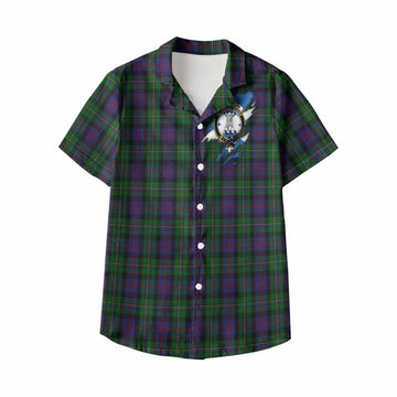 MacCallum (McCallum) Clan Crest In Me Tartan Kid Hawaiian Shirt Scotland Flag Style