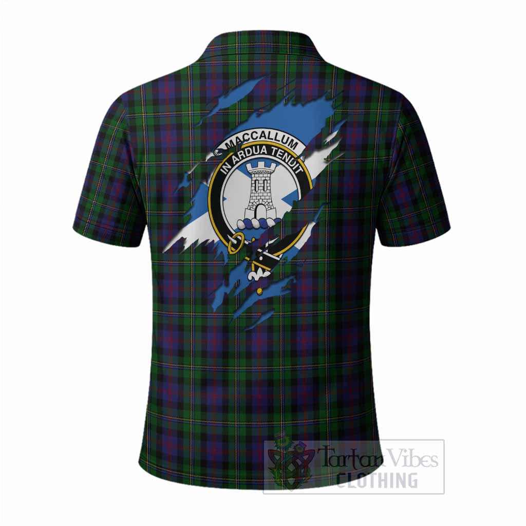 MacCallum (McCallum) Clan Crest In Me Tartan Polo Shirt Scotland Flag Style