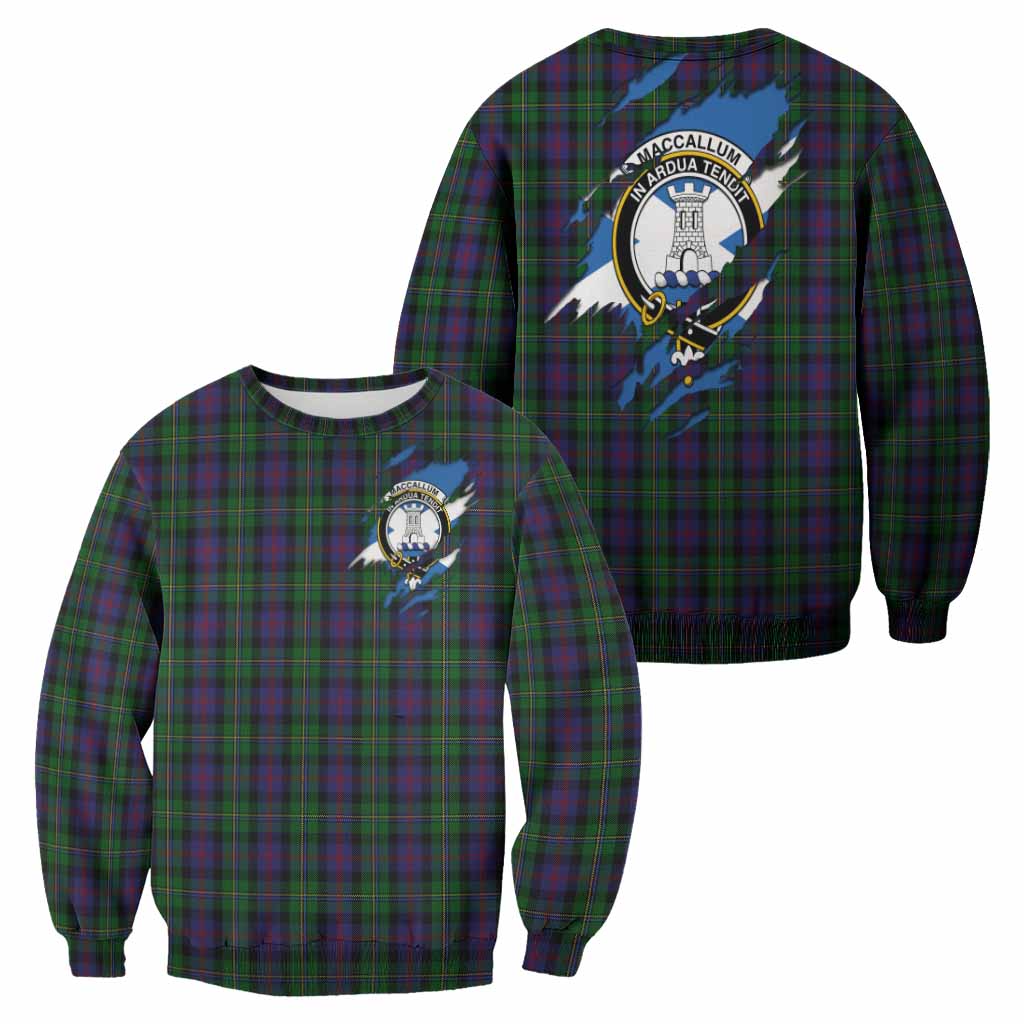 MacCallum (McCallum) Clan Crest In Me Tartan Sweatshirt Scotland Flag Style