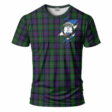 MacCallum (McCallum) Clan Crest In Me Tartan T-Shirt Scotland Flag Style