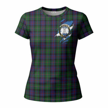 MacCallum (McCallum) Clan Crest In Me Tartan Women T shirt Scotland Flag Style