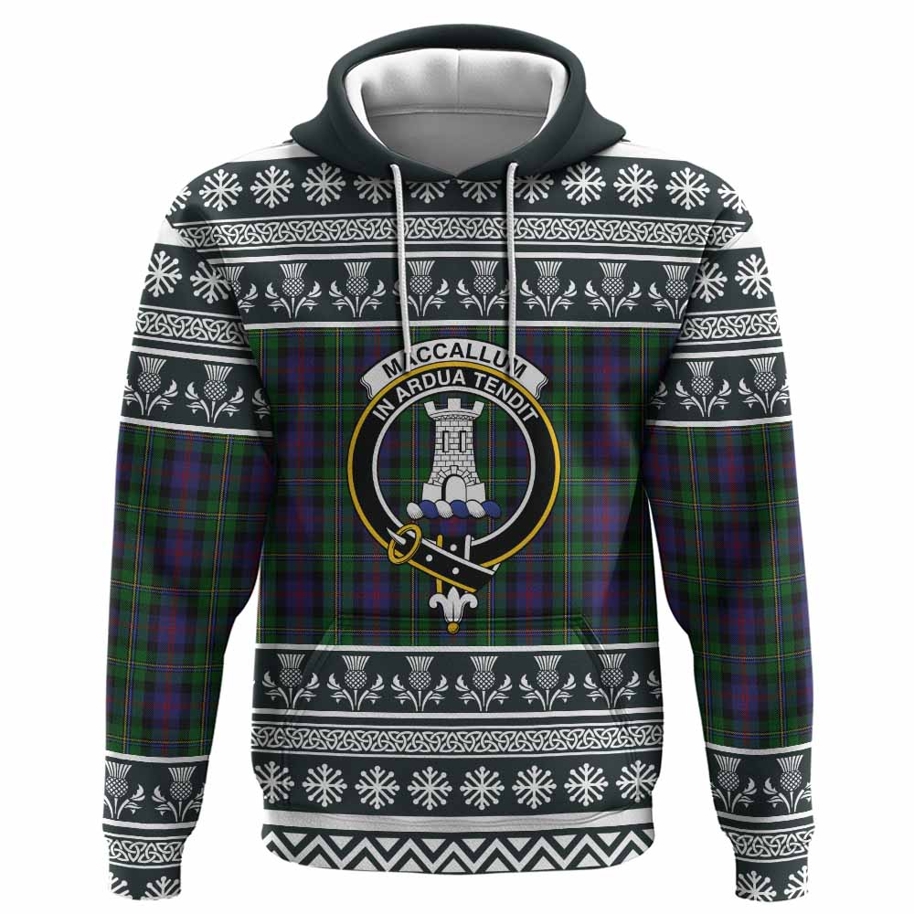 MacCallum (McCallum) Clan Tartan Christmas Hoodie with Family Crest - Tartan Vibes Clothing