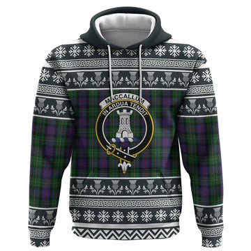 MacCallum (McCallum) Clan Tartan Christmas Hoodie with Family Crest - Tartan Vibes Clothing